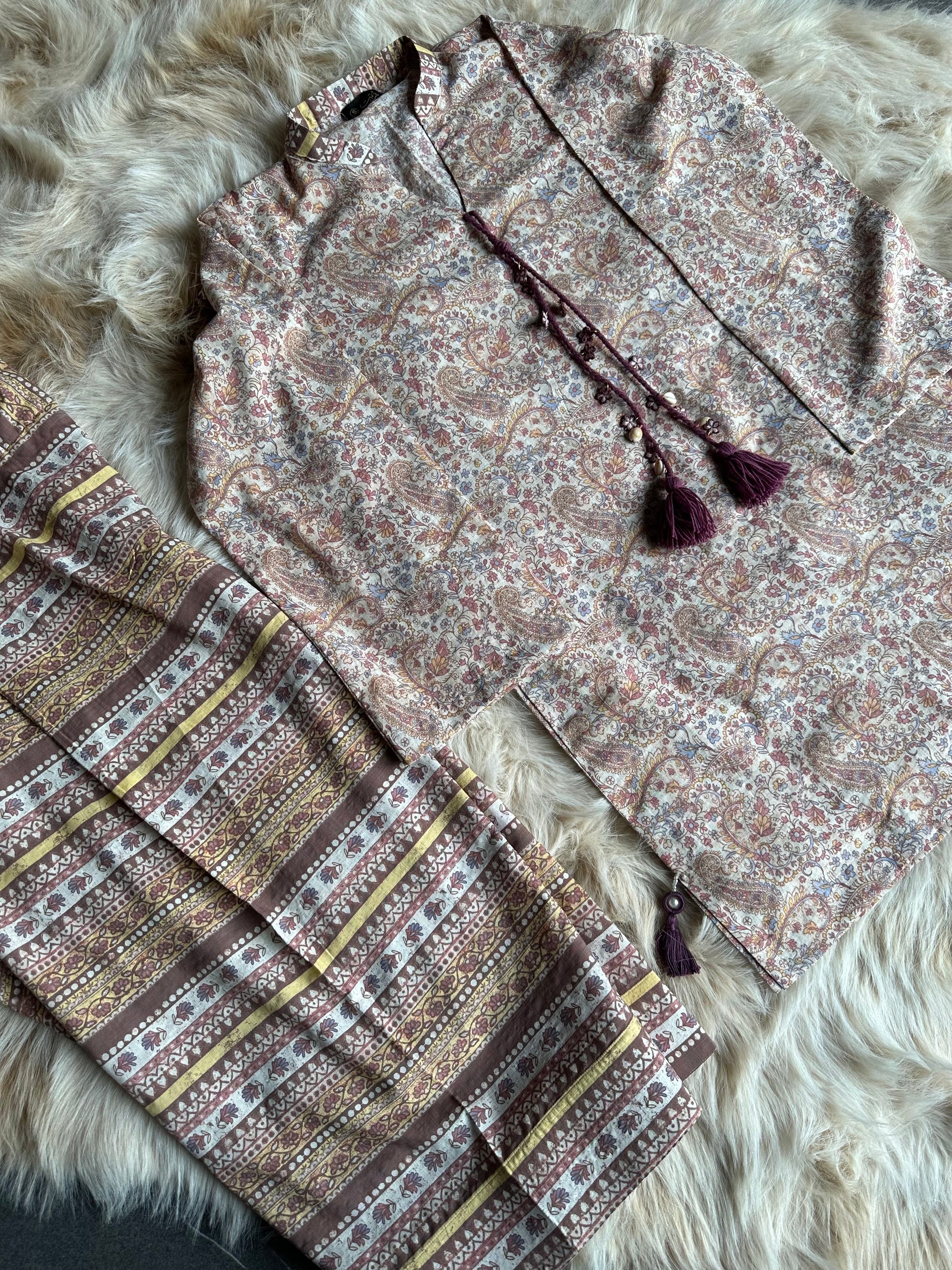 Nakhre Farshi Shalwar Set – Summer Pret Ready to Wear | QURBAT