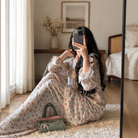Floral Swiss dot lawn kameez | QURBAT